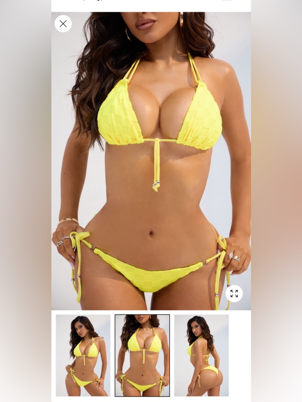 Fashion Nova Vibrant Yellow Bikini Set